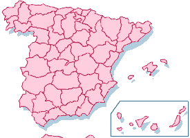 Mapa de España, PlaneatuBoda hasta el último detalle...